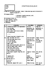 Giáo án môn Tiếng Anh Lớp 6 - Chương trình học kỳ I